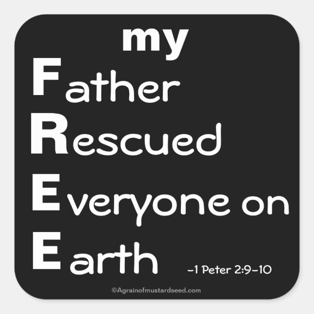 Adesivo Quadrado Citações Cristãs (Frente)