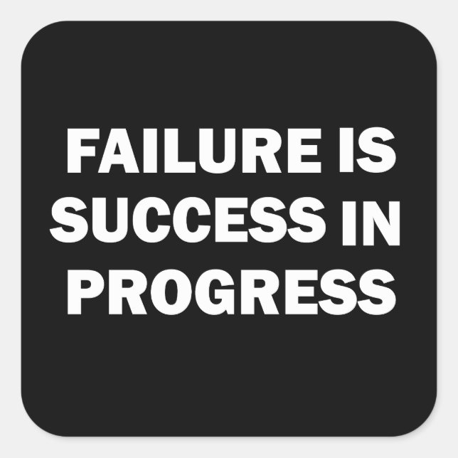 Adesivo Quadrado Citações de ginástica motivacionais para sucesso (Frente)