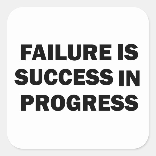 Adesivo Quadrado Citações de ginástica motivacionais para sucesso (Frente)