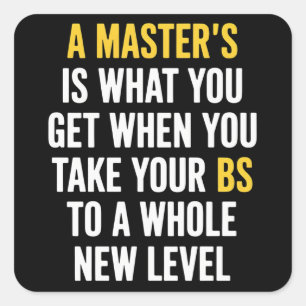 Adesivo Quadrado Citações engraçadas de humor para formatura de mes