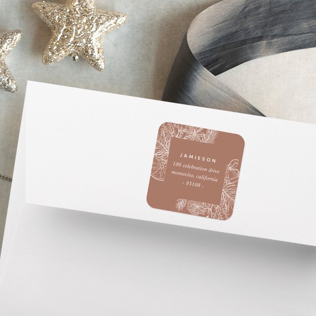 Adesivo Quadrado Citros e especiarias | Endereço para devolução de  (Criador carregado)