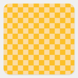 Adesivo Quadrado Citrus cream checkered board pattern