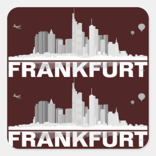 Adesivo Quadrado City de Frankfurt Skyline Geschenkidee
