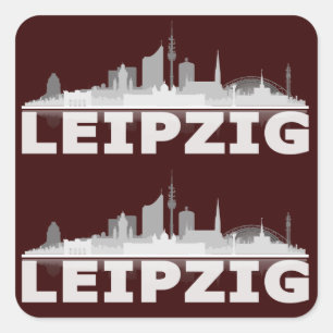 Adesivo Quadrado City de Leipzig Skyline autocolante
