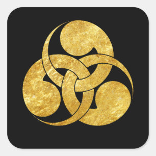 Adesivo Quadrado Clã japonês do samurai de segunda-feira do Tadpo