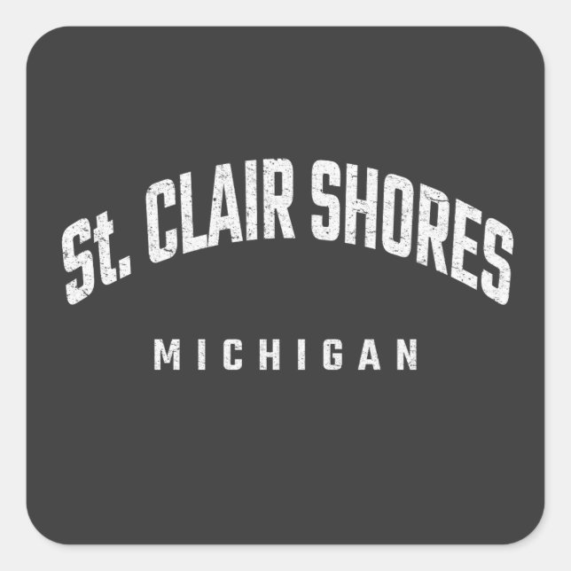 Adesivo Quadrado Clair Shores Michigan MI (Frente)