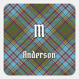 Adesivo Quadrado Clan Anderson Tartan Square Sticker