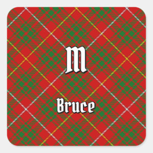 Adesivo Quadrado Clan Bruce Tartan