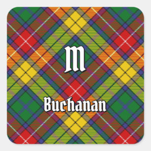Adesivo Quadrado Clan Buchanan Tartan