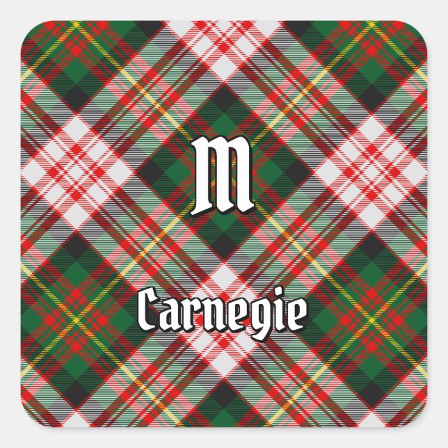 Adesivo Quadrado Clan Carnegie Dress Tartan (Frente)