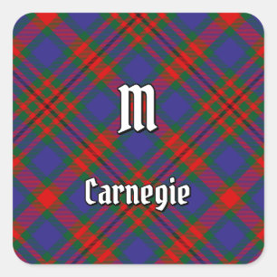 Adesivo Quadrado Clan Carnegie Tartan