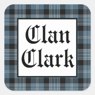 Adesivo Quadrado Clan Clark Tartan
