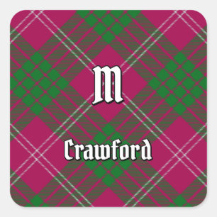 Adesivo Quadrado Clan Crawford Tartan Square Sticker