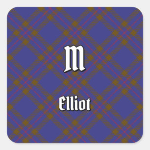 Adesivo Quadrado Clan Elliot Modern Tartan Square Sticker