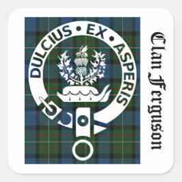 Adesivo Quadrado Clan Ferguson Crest Tartan