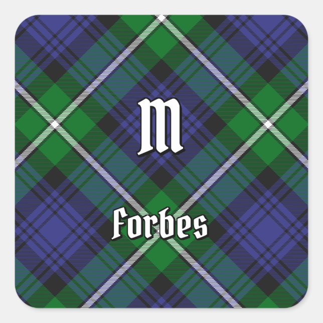 Adesivo Quadrado Clan Forbes Tartan (Frente)