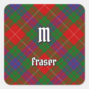 Adesivo Quadrado Clan Fraser Tartan Square Sticker