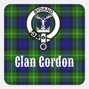 Adesivo Quadrado Clan Gordon Tartan Crest