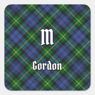 Adesivo Quadrado Clan Gordon Tartan Square Sticker