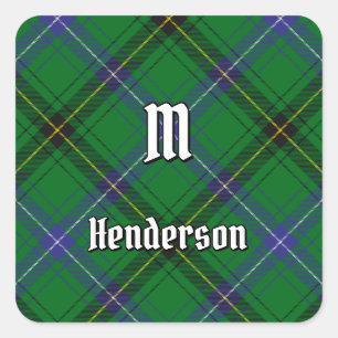 Adesivo Quadrado Clan Henderson Tartan
