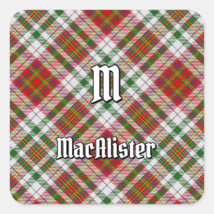 Adesivo Quadrado Clan MacAlister Vestir Tartan Square Sticker