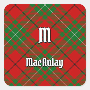 Adesivo Quadrado Clan MacAulay Tartan Square Sticker