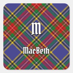 Adesivo Quadrado Clan MacBeth Tartan Square Sticker