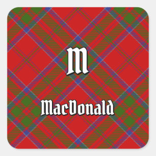Adesivo Quadrado Clan MacDonald do Keppoch Tartan Square Sticker