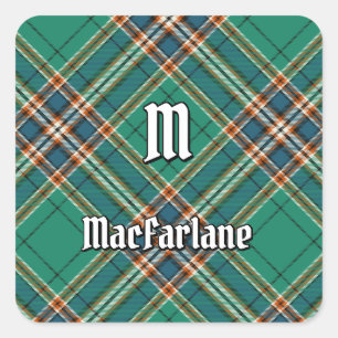 Adesivo Quadrado Clan MacFarlane Caça Antigo Tartan