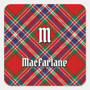 Adesivo Quadrado Clan MacFarlane Red Tartan