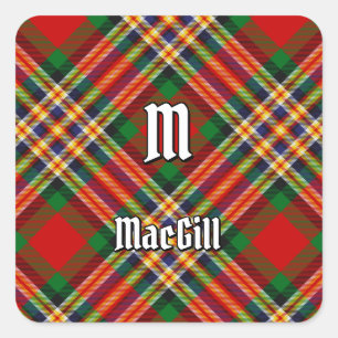 Adesivo Quadrado Clan MacGill Tartan Square Sticker