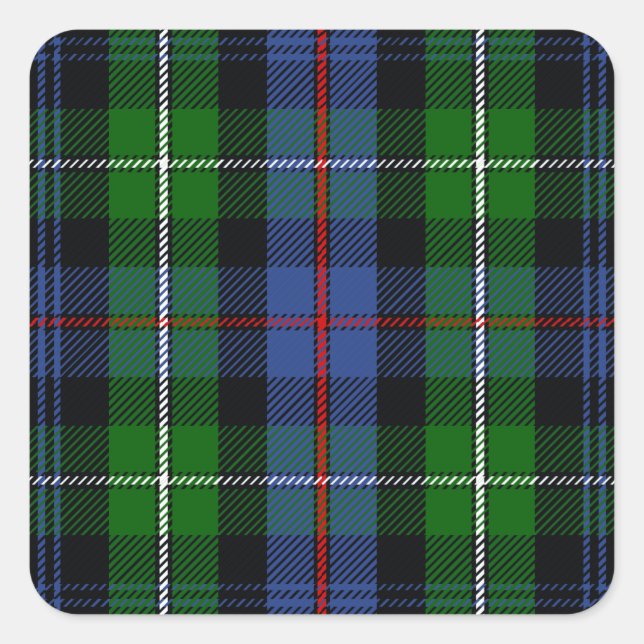 Adesivo Quadrado Clan MacKenzie Tartan (Frente)