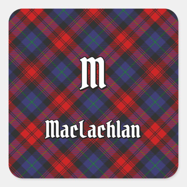 Adesivo Quadrado Clan MacLachlan Tartan (Frente)