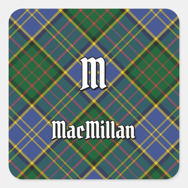 Adesivo Quadrado Clan MacMillan caçando Tartan (Frente)