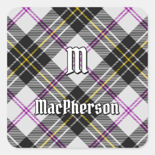 Adesivo Quadrado Clan MacPherson Dress Tartan Square Sticker