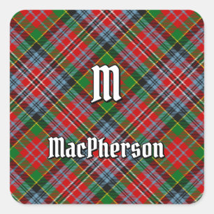 Adesivo Quadrado Clan MacPherson Tartan Square Sticker