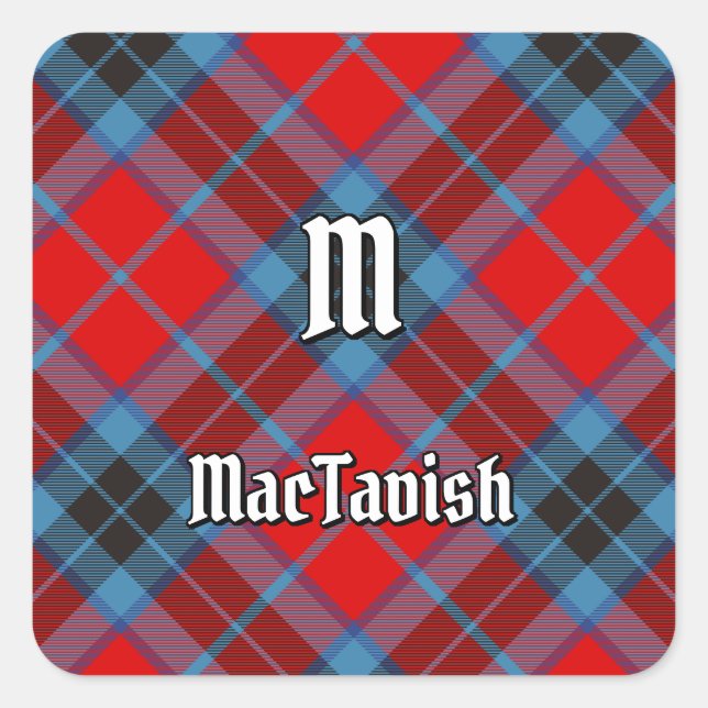 Adesivo Quadrado Clan MacTavish Tartan (Frente)
