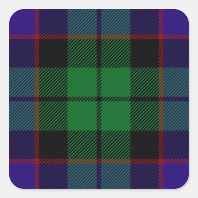 Adesivo Quadrado Clan Mitchell Tartan (Frente)