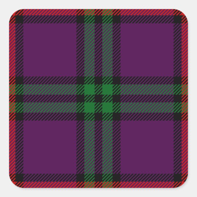 Adesivo Quadrado Clan Montgomery Tartan (Frente)