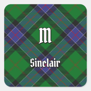 Adesivo Quadrado Clan Sinclair caçando Tartan