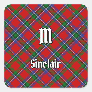 Adesivo Quadrado Clan Sinclair Tartan