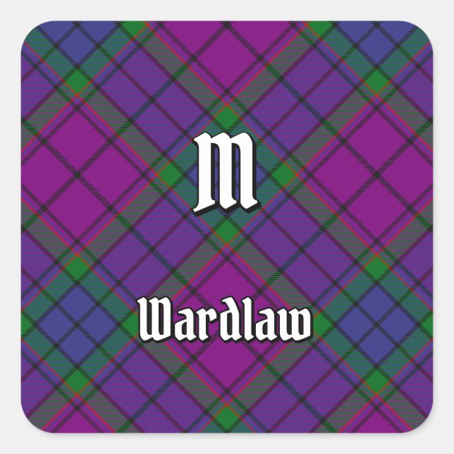 Adesivo Quadrado Clan Wardlaw Tartan (Frente)