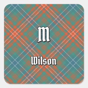 Adesivo Quadrado Clan Wilson Antigo Tartan