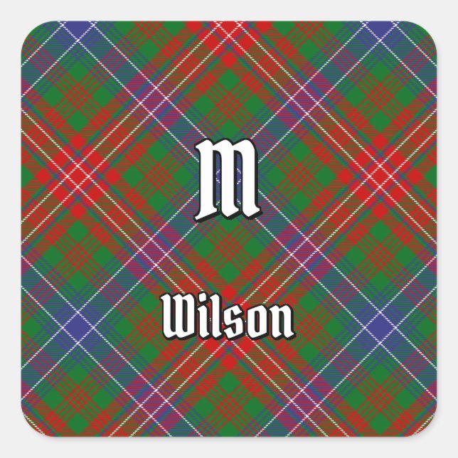 Adesivo Quadrado Clan Wilson Modern Tartan (Frente)
