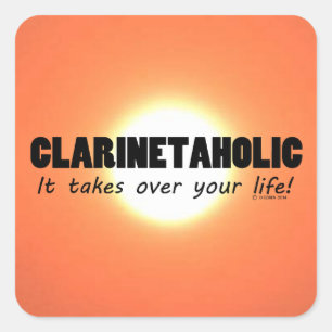 Adesivo Quadrado Clarinetaholic Life Square Sticker