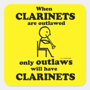 Adesivo Quadrado Clarinets Outlawed Square Sticker