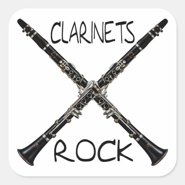 Adesivo Quadrado Clarinets Rock (Frente)
