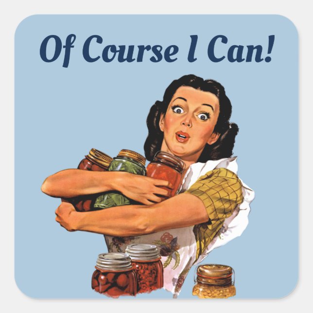 Adesivo Quadrado Claro Que Posso. (Frente)