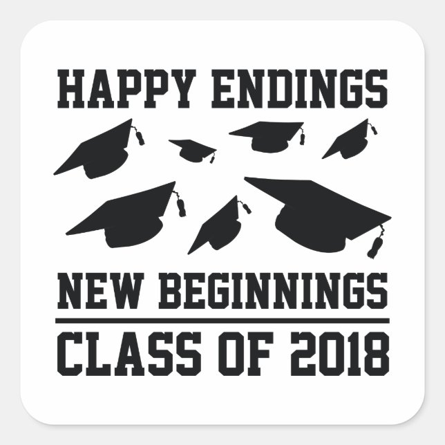 Adesivo Quadrado Classe De 2018 (Frente)