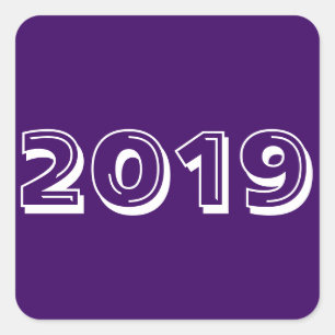 Adesivo Quadrado Classe de 2019 Purple Square Sticker by Janz